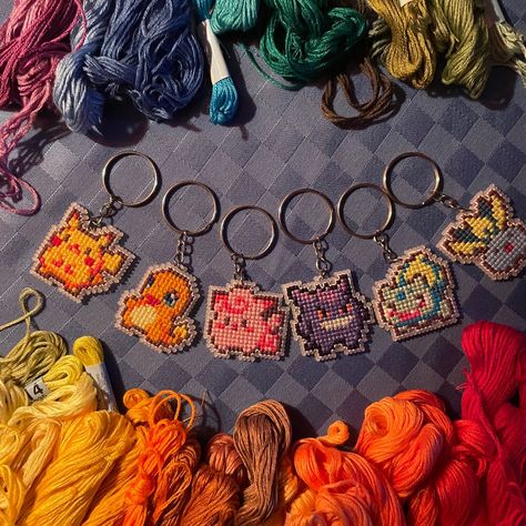 Embroidered keychains. Pokémon in 2024 | Cross stitch art, Cross stitch designs, Tiny cross stitch . #Cross_Stitch_Patch_Diy #Keychain_Cross_Stitch #Cross_Stitch_Keychain_Pattern #Cross_Stitch_Pins Keychain Cross Stitch, Cross Stitch Pins, Cross Stitch Keychain Pattern, Minecraft Cross Stitch, Cross Stitch Keychain, Cross Stitch Jewelry, Embroidered Keychains, Pokemon Cross Stitch, Art Cross Stitch