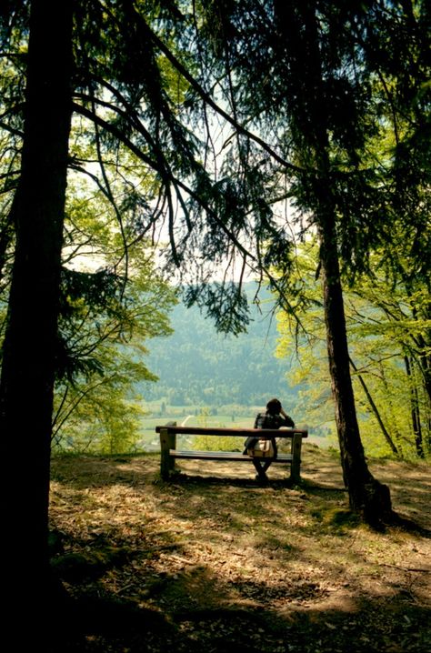 Sitting in peace and quite Sitting On A Bench, Zen Meditation, Peaceful Places, Jolie Photo, Quiet Time, Country Life, Beautiful World, In The Middle, Happy Places