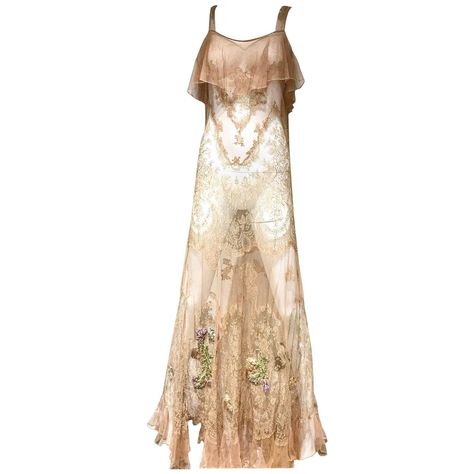 1930s Clothes, One Of A Kind Dresses, Vintage Long Dress, 1930's Fashion, Fairy Clothes, Elsa Schiaparelli, Fantasy Clothes, Old Dresses, Grunge Fairy