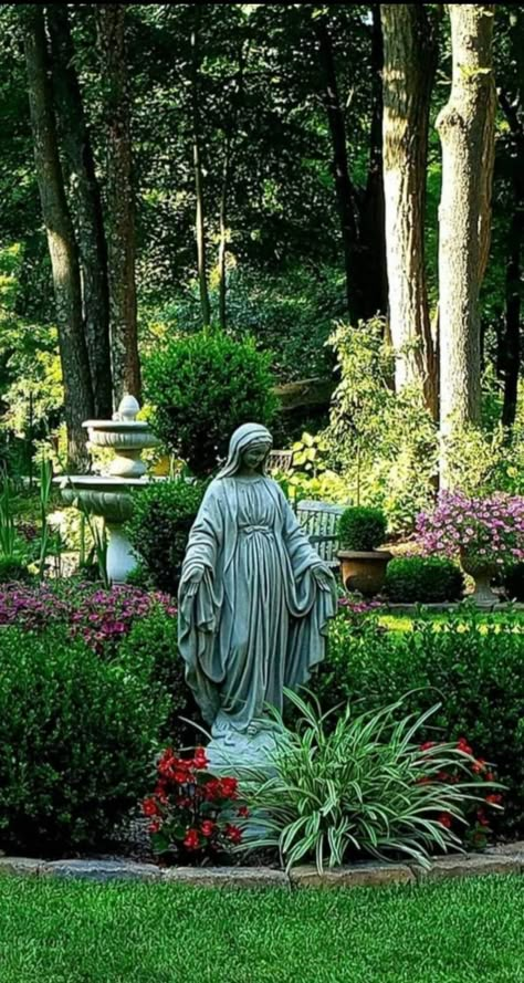 Marian Grotto, Rosary Garden, Garden Chapel, Marian Garden, Mary Garden, Lady Statue, Spiritual Garden, Prayer Garden, Virgin Mary Art