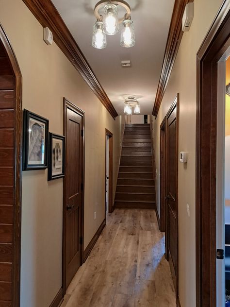 The 5 Best Paint Colors for a Dark Hallway - Kylie M Interiors Tan Paint Colors, Light Paint Colors, Tan Paint, Light Grey Paint Colors, Best Neutral Paint Colors, Dark Hallway, Trim Paint Color, Beige Paint Colors, Dark Trim