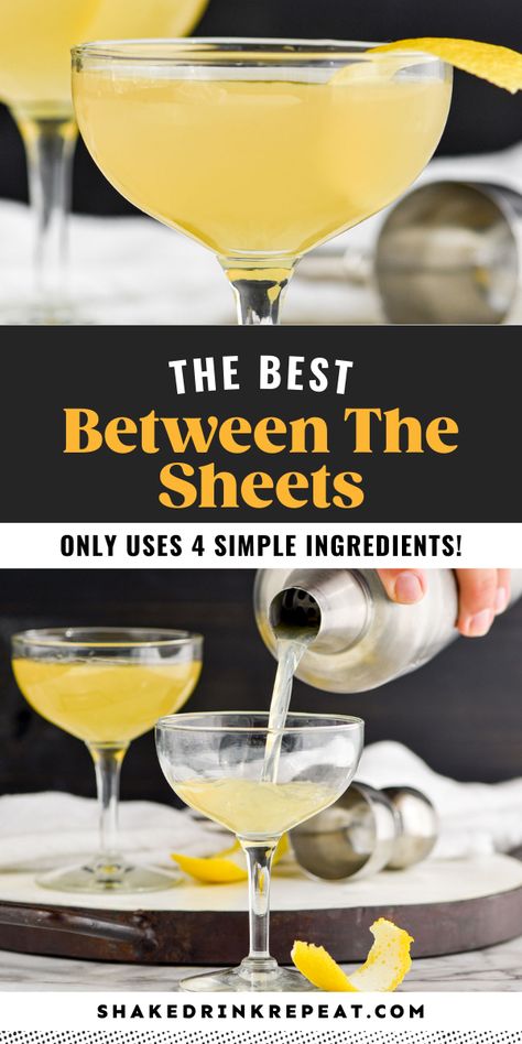 Twists On Classic Cocktails, Classic Cocktails With A Twist, Dusse Cognac Drink Recipes, Cognac Drinks Cocktails, Cocktails With Triple Sec, Cognac Cocktails, Sunday Cocktails, Triple Sec Drinks Recipes, Triple Sec Drinks