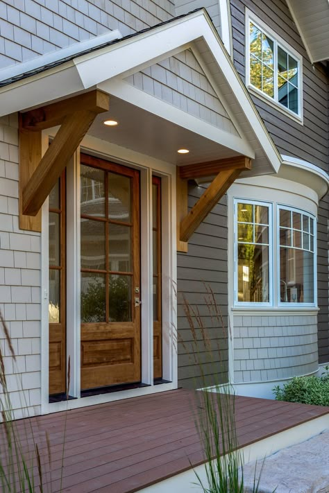 Porch Overhang, Door Overhang, Portico Design, House Awnings, Mobile Home Exteriors, Porch Awning, Suttons Bay, Glen Arbor, Torch Lake