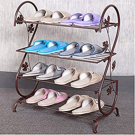 Shoe Storage Design, Simple Shoe Rack, Steel Bed Design, Shoe Rack Storage, Shoe Stand, Metal Shoe Rack, Grill Gate Design, Wrought Iron Furniture, Grill Door Design