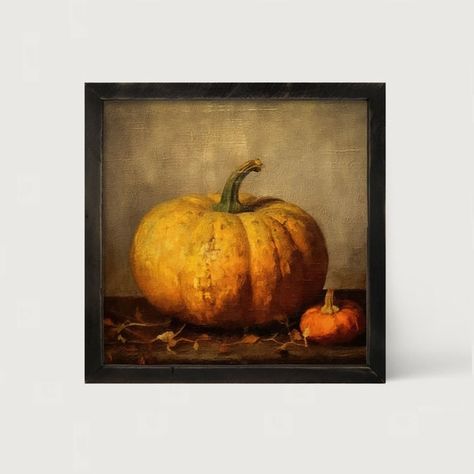 Autumn Trees Print - Etsy Pumpkin Artwork, Boom Kunst, Fall Paintings, Fall Color Schemes, Pumpkin Canvas, Halloween Frames, Autumn Display, Pumpkin Painting, Fall Wall Art