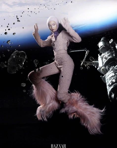 Xiao Wen Ju, Space Fashion, Harper’s Bazaar, Harper's Bazaar, Harpers Bazaar, In Space, Creative Photography, Art Direction, Photo Inspiration