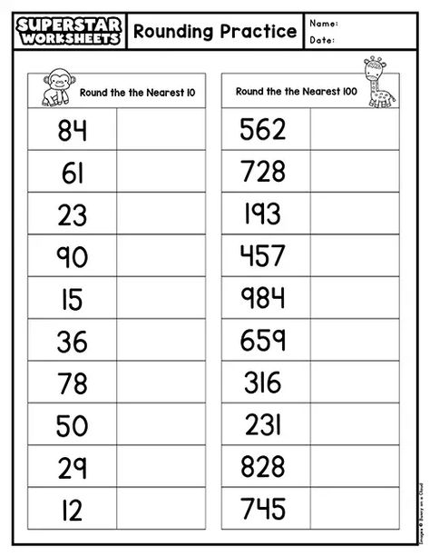 Our rounding worksheets are the perfect tool for practicing math at home. Download them for free today! ✏ Rounding Math Worksheets, Rounding Off Worksheets Grade 4, Rounding Numbers To The Nearest 10, Rounding Worksheets 4th Grade, Third Grade Math Worksheets Free, Rounding Worksheets 3rd Grade, 4 Grade Math Worksheets, 6th Grade Math Worksheets Free Printable, 4th Grade Math Worksheets Free Printable