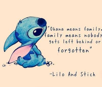 Kida Disney, Lilo I Stitch, Lilo And Stitch Ohana, Lilo And Stitch Quotes, Stitch Quotes, Stitch Quote, Disney Movie Quotes, Lilo Et Stitch, Lilo Y Stitch