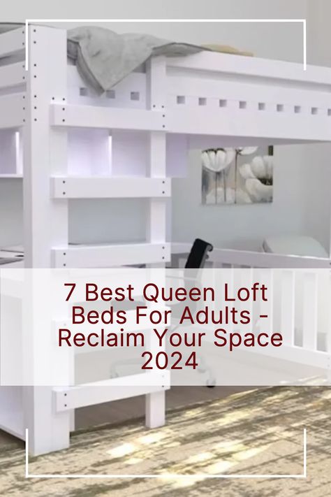 Transform your bedroom into a multifunctional haven with the best queen loft beds for adults. These beds are not just space-savers; they're stylish, comfortable, and perfect for any adult looking to upgrade their living space. Bunk Bed To Loft Bed Convert, Adult Loft Bed For Small Rooms Space Saving, Queen Sized Loft Bed, Raised Queen Bed, Loft Bed Ideas For Small Rooms Adult, Adult Loft Bed For Small Rooms, Loft Bed Ideas For Small Rooms Space Saving, Loft Bed Queen Size, Queen Loft Bed For Adults