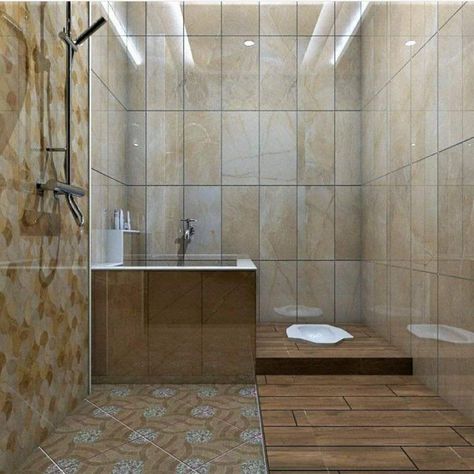 Squat Bathroom Ideas, Squatting Toilet Design, Squat Toilet Bathroom Design, Wc Jongkok, Downstairs Toilet Ideas, Squat Toilet, Toilet Outdoor, Toilet Ideas, Toilet And Bathroom Design