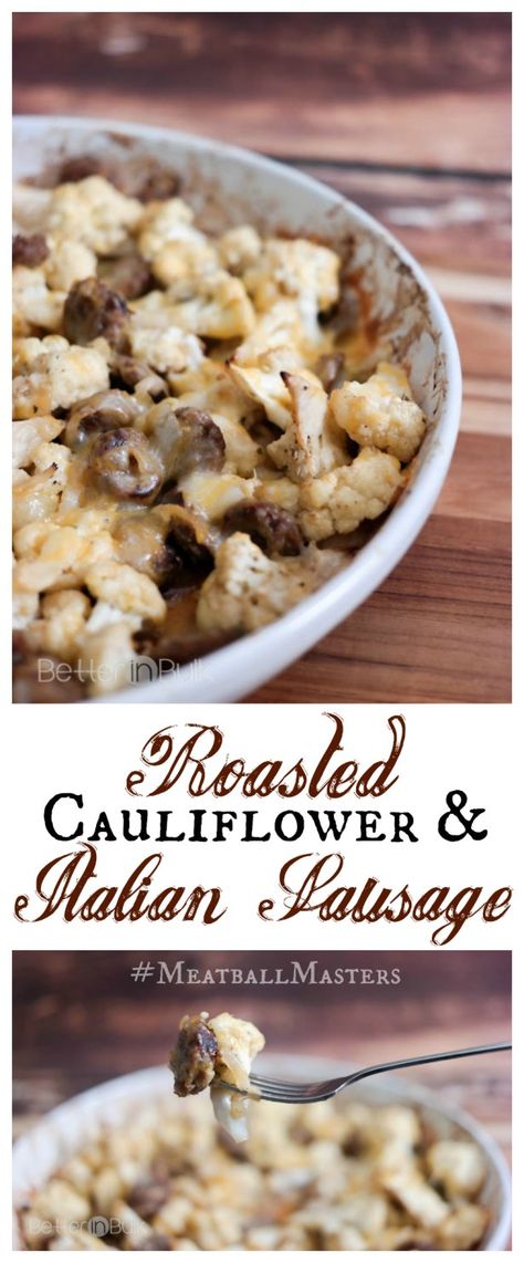 Roasted Cajun Cauliflower and Sausage #MeatballMasters Cajun Cauliflower, Trendy Recipes, Cake World, Sausage Dishes, Mild Italian Sausage, Sausage Casserole, Ground Sausage, Diet Desserts, Desserts Healthy