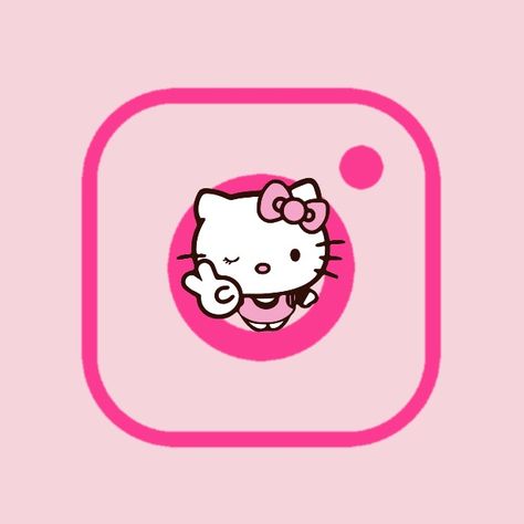 Hello Kitty Books App Icon, Hello Kitty Instagram Highlight Cover, Hello Kitty Apple Music Icon, Apple Music Hello Kitty Icon, App Icon Design Hello Kitty, Hello Kitty App Icon Pinterest, Pink Hello Kitty Wallpaper Iphone, Cat App, Ipad Organizer