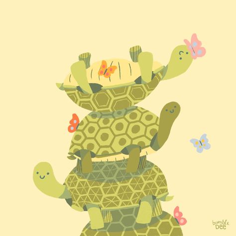 it’s turtles all the way down! i decided to try and add some shadows and i think i like it :-) • #newartist #digitaldrawings #digitaldrawing #digitalillustration #procreate #turtle #digitalart #digital Turtle Digital Art, Cute Turtle Illustration, Turtle Pfp, Animal Moodboard, Turtle Aesthetic, Cute Turtle Drawings, Turtle Illustration, Cartoon Turtle, Turtle Drawing