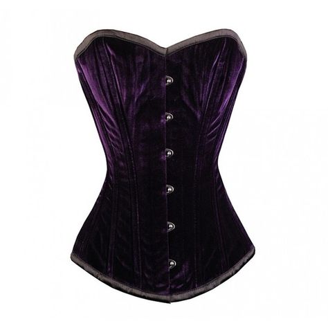 Purple Velvet Corset ❤ liked on Polyvore featuring intimates, shapewear and corsets Dark Purple Corset, Purple Corset Top, Diy Corset, Purple Corset, Velvet Corset, Skull Wedding, Steel Boned Corsets, Plus Size Corset, Boned Corsets