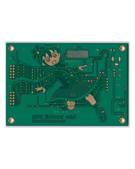 'AZPR EvBoard' Illustrated Printed Circuit Board by Respon 🔬 The AZPR EvBoard, created by the doujin circle "Respon," is a unique PCB… | Instagram Book Introduction, Circuit Board Design, Integrated Circuit, Printed Circuit, Printed Circuit Board, Development Board, Circuit Board, Illustration Print, Circuit