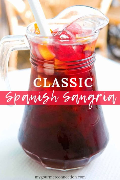 Spanish Sangria, Best Sangria Recipe, Red Sangria Recipes, Easy Sangria Recipes, Sliced Fruit, Red Wine Sangria, Rioja Wine, Red Sangria, Sangria Recipes