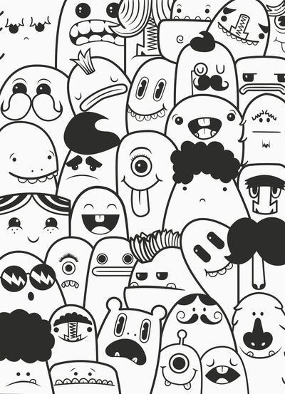 Doodle Monster, Doddle Art, Arte Doodle, Doodle Characters, Cool Doodles, Graffiti Doodles, Doodle Art Drawing, Doodle Inspiration, Easy Doodle Art