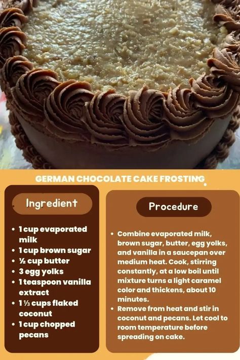 Homemade German Chocolate Cake – Insta Cooked German Chocolate Icing Recipe, Old Fashioned German Chocolate Cake, Best German Chocolate Cake Recipe, German Chocolate Icing, Buttercream Frosting Recipe Easy, German Chocolate Cake Frosting, Homemade German Chocolate Cake, Chocolate Icing Recipes, 35 Birthday