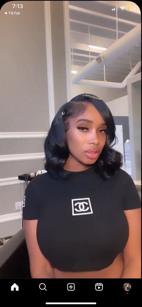 Bob Hairstyles Straight, Bob Install, Short Curled Bob, Bob Wig Install, Bob Sewin, Bob Quick Weave, Mom Bob, Curled Bob Hairstyle, Weave Curls