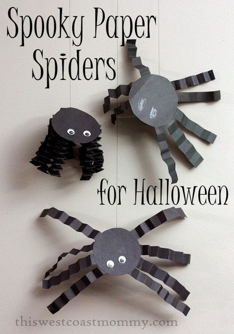 Dollar Store Halloween Crafts, Halloween Crafts To Make, Cheap Halloween Crafts, Therapy Crafts, Halloween Crafts For Kids To Make, Easy Halloween Drawings, Spider Craft, Halloween Craft Activities, Halloween Art Projects