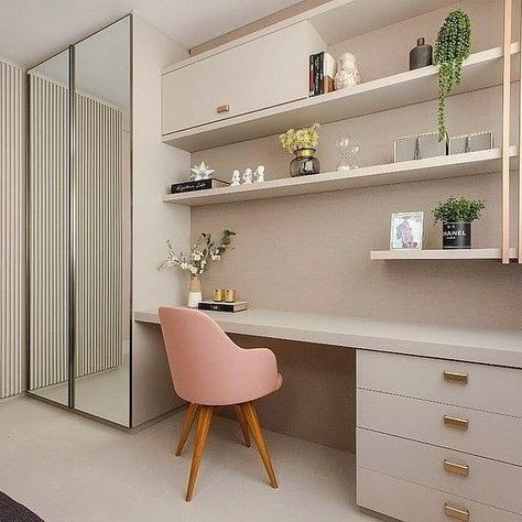 Modern Home Offices, Small Room Design Bedroom, Study Room Decor, Small Room Design, Teen Bedroom Decor, Girl Bedroom Decor, Room Design Bedroom, Room Makeover Inspiration, Home Design Decor