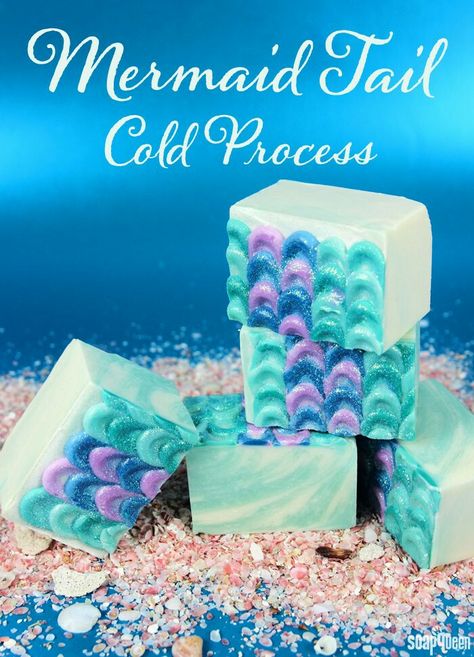 Mermaid Soap, Soap Queen, Cold Process Soap Recipes, Body Tutorial, Homemade Soap Recipes, Perfectly Posh, Soap Bars, Soap Recipes, Diy Soap