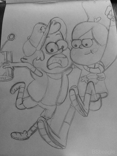 Dipper and Mabel by @Bethany Gravity Falls Drawings Pencil, Gravity Falls Drawings, Dipper E Mabel, Mabel And Dipper, Dipper Y Mabel, School Doodles, Movie References, Fall Drawings, Desenhos Gravity Falls