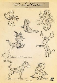 Cartoon Poses, Doodle Animation, Cartoon Tutorial, Cartoon Drawings Of Animals, Old School Cartoons, School Cartoon, Animal Doodles, Animal Drawing, Cartoon Sketches