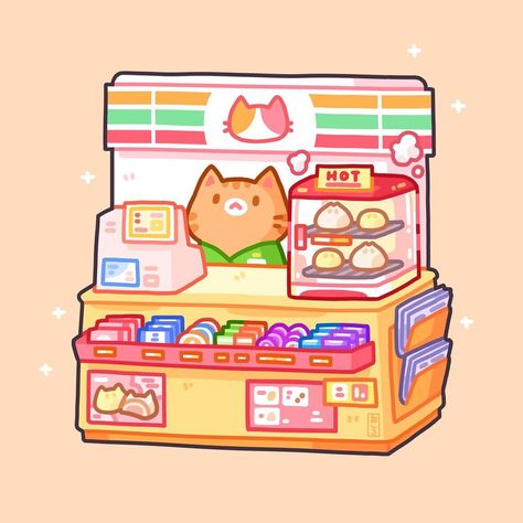 あしろ | ashi🌼 on Instagram: “Give me all them snacks ❤️ I remember going to 7-Eleven in Japan and the meals there were so good. I’m so jelly.” Flat Art, 귀여운 음식 그림, Cute Easy Doodles, Stickers Kawaii, Isometric Art, Kawaii Illustration, Image Chat, Cute Food Drawings, Cute Food Art