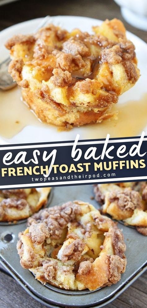 Kids Breakfast Muffins, Thanksgiving Breakfast Ideas, Easy Easter Brunch, Muffins Breakfast, French Toast Muffins, Baked French Toast, Brunch Desserts, Cinnamon Streusel, Easter Breakfast