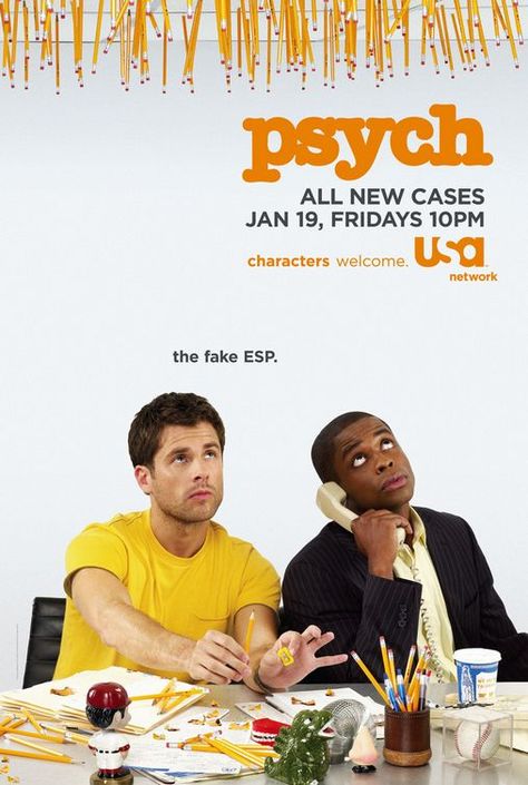 What Happend To Bro Time ? Psych Poster, Real Detective, Dulé Hill, Shawn And Gus, James Roday, Psych Tv, Tv Poster, Shawn Spencer, I Know You Know