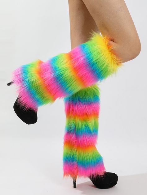 Ugly Legs, Fuzzy Leg Warmers, Ugly Socks, Fuzzy Shoes, Flo Milli, Emo Outfit Ideas, Shoes Covers, Fur Leg Warmers, Boot Cuff