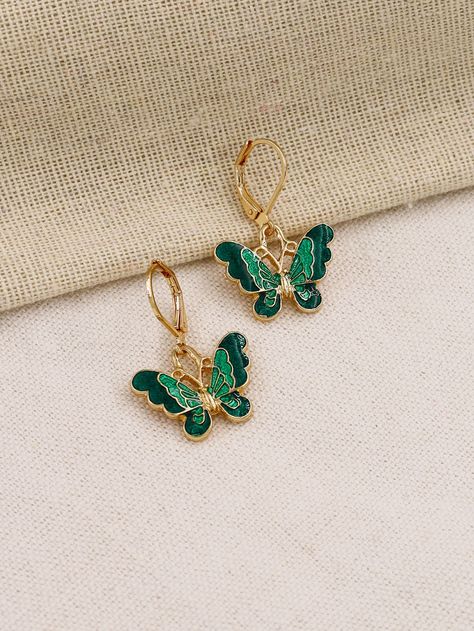 Gay Earrings, Piercings Earrings, Butterfly Details, 00s Mode, The Bling Ring, Kay Jewelry, Girly Bags, Green Butterfly, Jewelry Lookbook