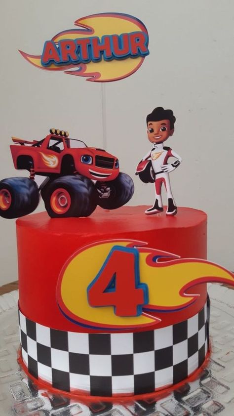 Blaze And The Monster Machines Party Decoration, Blaze Truck Cake, Blaze And Aj Cake, Cake Blaze Monster Machine, Blaze The Monster Machine Cake, Blaze And Monster Machine Cake, Monster Car Cake, Blaze And The Monster Machines Birthday Cake, Blaze Monster Machine Cake