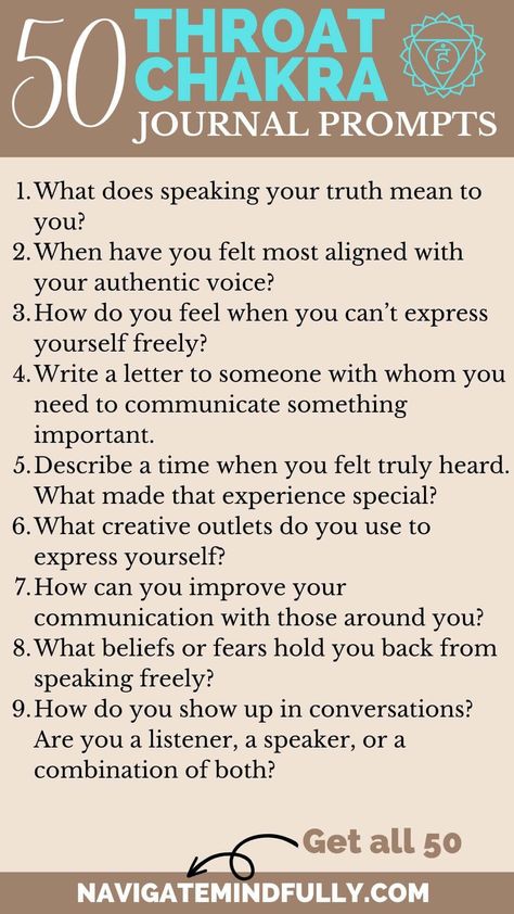 Throat Chakra Journal Prompts for Unlocking Communication Chakra Journal Prompts, Chakra Journal, Shadow Work Spiritual, Throat Chakra Healing, Chakra Healing Meditation, Chakra Health, Expression Quotes, Healing Journaling, Daily Journal Prompts