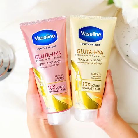 Vaseline Lotion, Gluta Hya, Glutathione Skin, Skin Care Lotions, Serum Cream, Cream Serum, Amazon Beauty Products, Bright Skin, روتين العناية بالبشرة