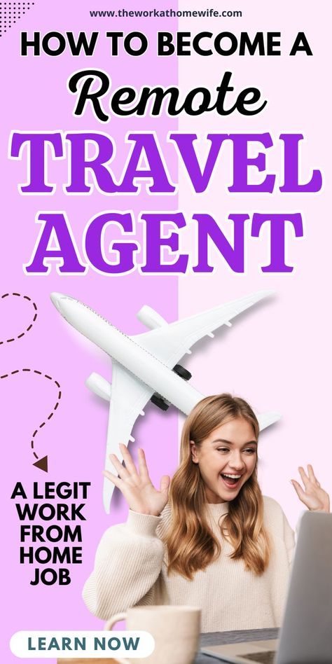 Love planning vacations as much as going on them? Turn that passion into a career with legit remote travel agent jobs! Learn how you can work from home, plan dream trips, and get paid for it. Explore the best remote travel agent opportunities and start your journey today! #RemoteWork #TravelAgentJobs Becoming A Travel Agent, How To Become A Travel Agent From Home, Agent May, Become A Travel Agent, Best Work From Home Jobs, Travel Jobs, Legit Work From Home, Work Opportunities, Money Challenge