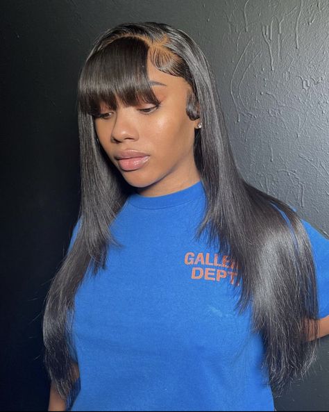 2000s Side Part, 2000s Beauty, Ethiopian Hair, Bangs Style, Cornrow Ponytail, Frontal Wig Hairstyles, Birthday Hairstyles, Birthday Hair, Pretty Braided Hairstyles