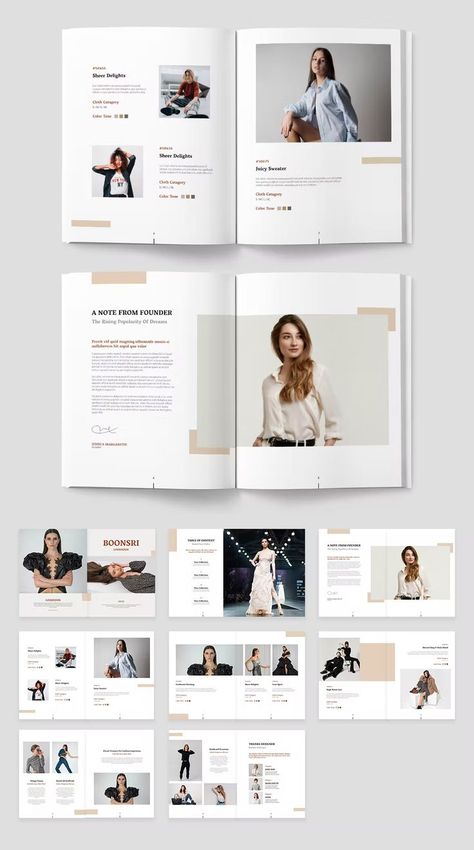 Lookbook Fashion Portfolio Brochure Template nDesign Fashion Catalogue Design Layout, Fashion Catalogue Design, Fashion Portfolio Template, Design Layout Ideas, Fashion Design Course, Catalog Design Layout, Corporate Fonts, Catalogue Design, Portfolio Brochures