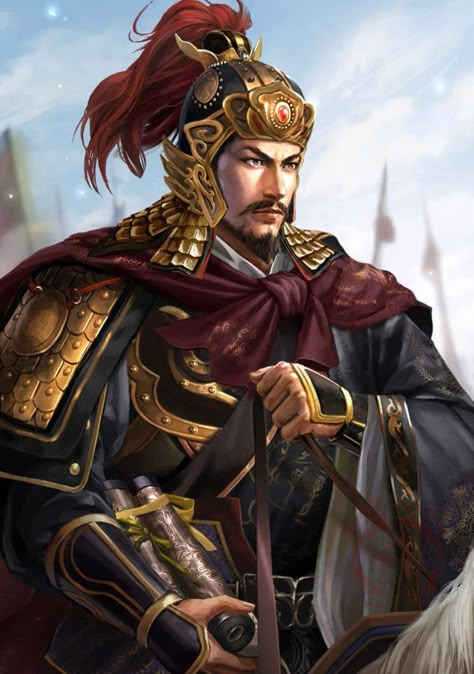 Sengoku Musou, Three Kingdom, Romance Of The Three Kingdoms, Chinese Armor, Guan Yu, Chinese Artwork, Chinese Warrior, Fantasy Heroes, Dynasty Warriors