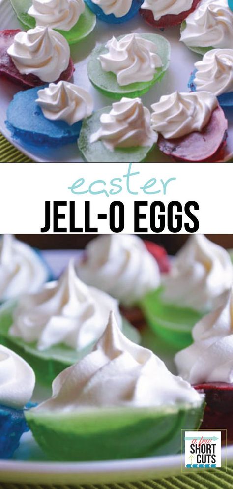 A super fun Easter treat to make with the kids. They will put a little wiggle in their step. Check out this yummy Easter Jell-o eggs recipe Baked Easter Ham, Easter Snack Ideas, Easter Jello, Jello Easter Eggs, Holiday Potluck Recipes, Jello Eggs, Ham Bake, Easter Snack Mix, Jello Pudding Recipes