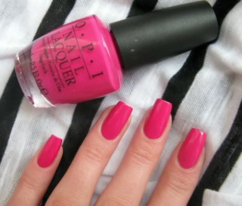 OPI Pink Flamenco nail polish swatch (salon) Opi Watermelon Color, Opi Fuschia Nail Polish, Opi Pink Flamingo Gel, Pink Red Nail Color, Opi Hot Pink Nail Polish, Opi Pink Flamenco, Opi Pink Nail Polish, Opi Swatches, Pink Nail Polish Colors