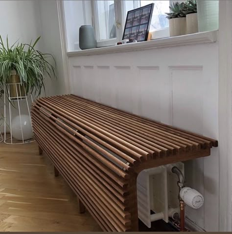 Modern Radiator Cover, Diy Radiator Cover, Wood Wall Design, Townhouse Interior, House Redesign, Radiator Cover, Furniture Designer, Furniture Design Modern, Wood Design