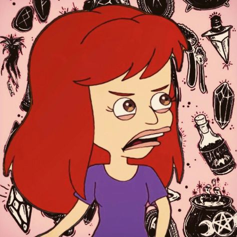 Jessi Big Mouth Icon, Jessie Big Mouth, Jessi Big Mouth, Mouth Art, Weird Obsessions, Mental Stability, Art Appliqué, Bojack Horseman, Big Mouth