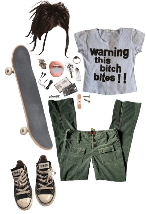 Skateboard Clothing Aesthetic, Skateboard Outfit, Skateboard Outfits, Screw Earrings, Skateboard Clothes, Outfit Maker, Outfit Shoplook, Casual Sporty, My Posts