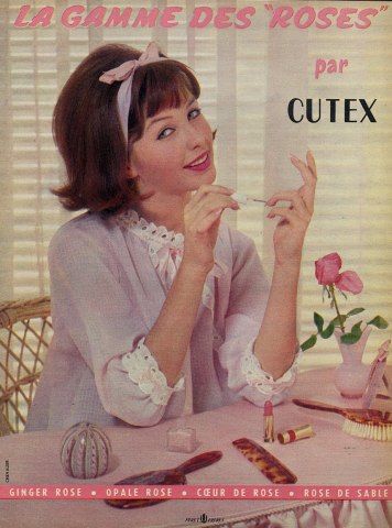 Cutex 1961 Nail Polish Nails 70s, Vintage Makeup Ads, Beauty Advertising, Makeup Ads, Retro Makeup, Polish Nails, Vintage Nails, Beauty Ad, Old Advertisements