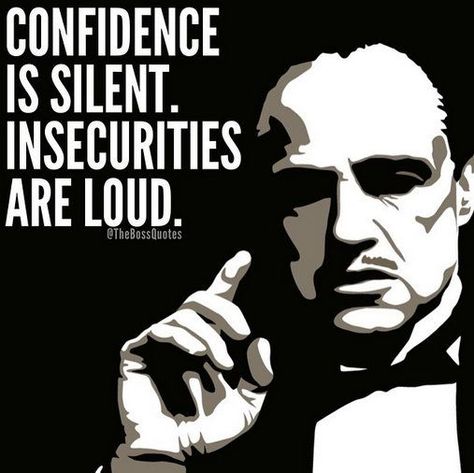 Confidence is silent. Insecurities are loud. Silent Confidence, Personality Inspiration, Godfather Quotes, Introvert Personality, Now Quotes, Wise Guys, Eye Circles, Boss Quotes, Badass Quotes