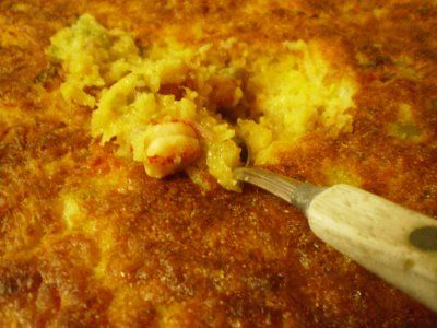 CRAWFISH CORNBREAD Great as a main dish or a side. Left overs are great to stuff a chicken for roasting! Crawfish Cornbread Casserole, Crawfish Cornbread, Crawfish Recipes, Cornbread Casserole, Seafood Entrees, Cajun Creole Recipes, Cajun Cooking, Louisiana Recipes, Creole Recipes