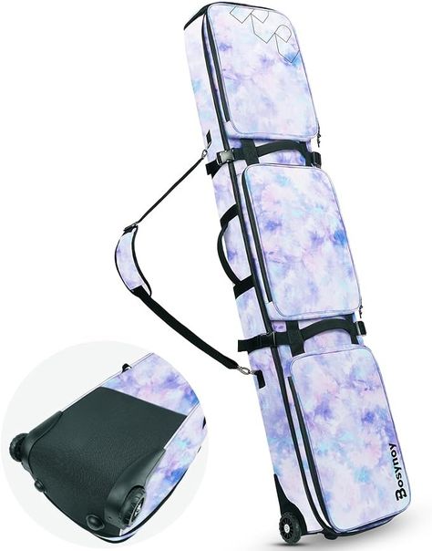 Amazon.com : Bosynoy Ski Bag with Wheels, Waterproof Roller Snowboard Bag for Flying Air Travel, 164cm (Extendable to 175 cm) Durable Padded Ski Boot Bag Storage Ski Board Boots, Helmet, Jacket, Pink : Sports & Outdoors Ski Board, Fly Air, Snowboarding Trip, Ski Boot, Ski Bag, Snowboard Bag, Pink Sports, Air Travel, Boot Bag