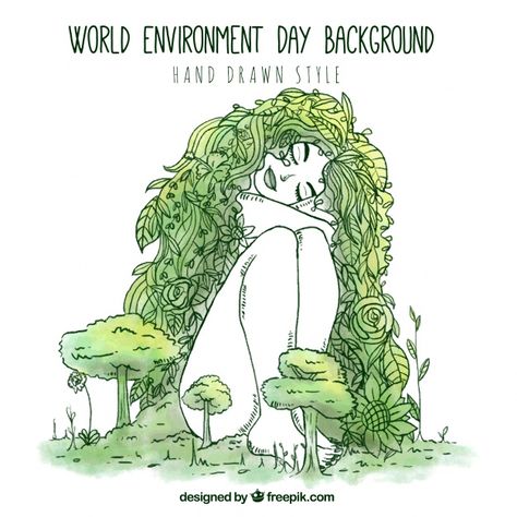 World environment day background in hand-drawn style Free Vector Iphone Wallpaper Illustration, World Environment Day Posters, Revolution Poster, World Art Day, Words To Describe Someone, Happy Mothers Day Wishes, Save Trees, Mother Day Wishes, About World